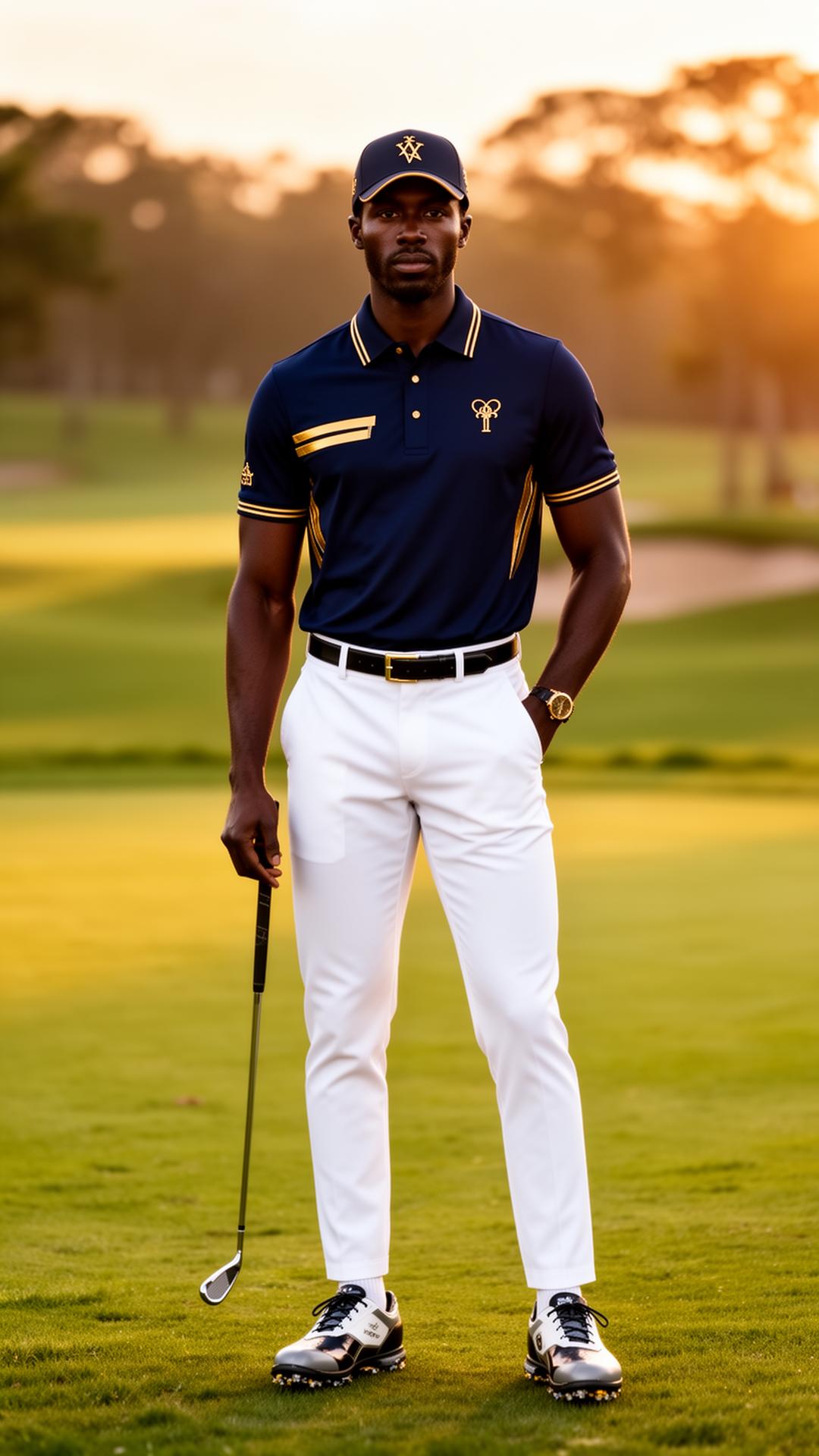 Stylish golfer in premium golf attire for the Best Dressed competition